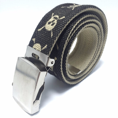 

Men Fashion And Leisure Skeleton Printing Outdoor Tactical Canvas Belt