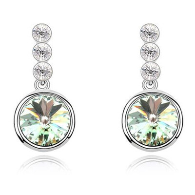 

Design Elegant Round Crystal from Austrian Drop Earrings For Women Party Dangle Earrings Vintage Fashion Jewelry 10497
