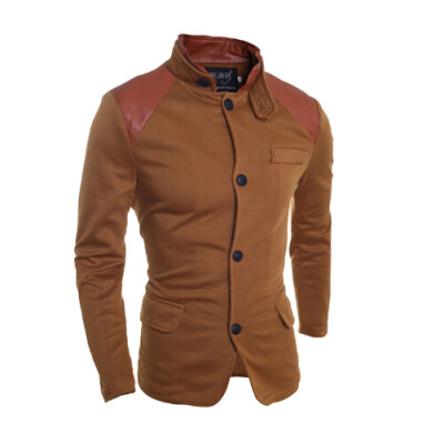 

Zogaa New Men's Suit Stand Collar Slim Stand Collar