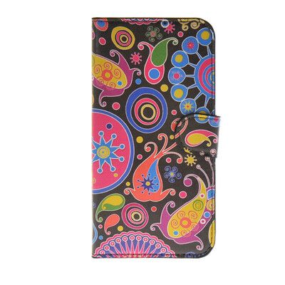 

MOONCASE Flower style Leather Side Flip Wallet Card Slot Stand Pouch Case Cover for Samsung Galaxy S6 Edge