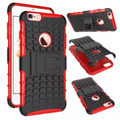 

For Apple Iphone 6S Case 47inch High Quality Hybrid Kickstand Rugged Rubber Armor Hard PCTPU 2 In 1 Stand Function Cover Cases