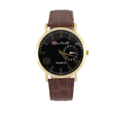 

Unique Men's Bamboo Joint Pattern PU Leather Watch Band Strap Watch