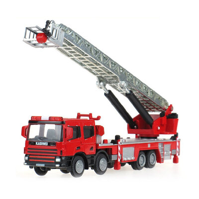 

Kaidiwei Engineering Vehicle Model 150 Metal Ladder Fire Truck Telescopic Original Simulation Car Toy 625012