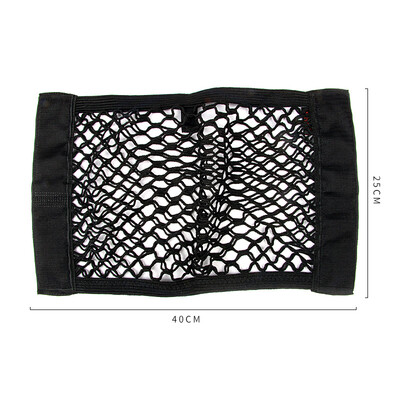 

Universal Car Seat Back Storage Elastic Mesh Net Bag Luggage Holder Pocket Sticker Trunk Organizer Strong MagicTape Car-styling