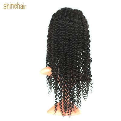 

Fast shipping good quality human virgin hair front full lace wig deepwave hair lace wig with baby hair