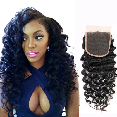 

WYF Peruvian Virgin Hair Deep Wave 3 Bundles with Closure 100 Unprocessd Human Hair