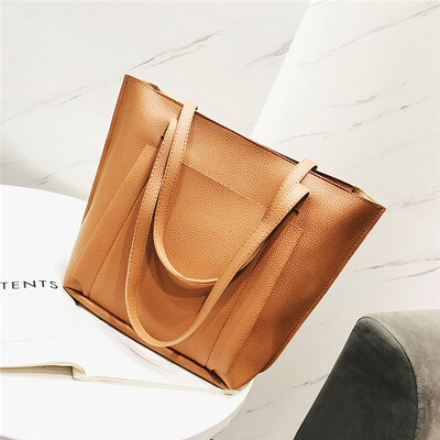 

4pcs Set Womens PU Leather Handbag Large Capacity Soft Lady Shoulder Bags
