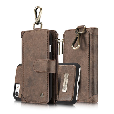 

Iphone 7 Plus8 Plus Luxury Leather Commerce Multi-function Detachable Waist hanging type Wallet Phone case