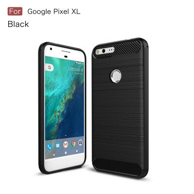 

Goowiiz Phone Case For Google PixelPixel  Fashion Slim Carbon Fiber TPU Soft Silicone Prevent falling