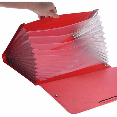 

A4 Legal Letter Size 13 Pocket Poly Expanding File Folder Organizer Jacket for Contract Tax Documents Bill Statements Brief Report