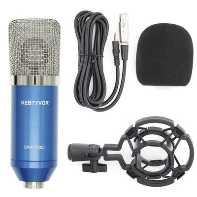 

BM-700 Wired Microphone Condensador Profissional bm 700 Black 35mm Jack Mic with Shock Mount for Computer Microphone