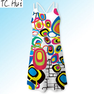 

2018 New summer dress Tank chiffon Dress Spaghetti Strap tank top Womens Fashion