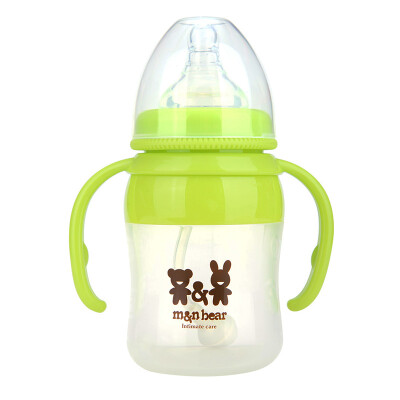 

M&N BEAR wide-caliber baby silicone bottle with handle anti-fall newborn platinum bottle bottle gas 170ml