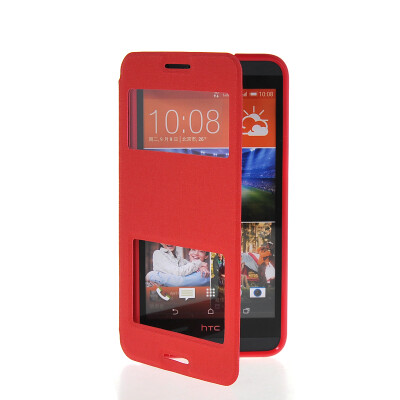 

MOONCASE Window View Design Slim Leather Side Flip Bracket Back Case Cover for HTC Desire 820