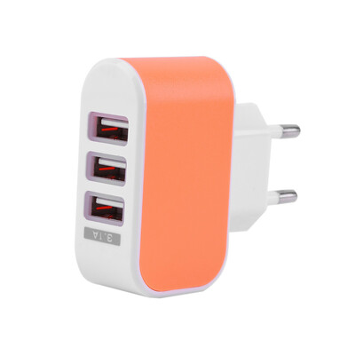 

Трехместный Порт USB перемещения дома стены AC зарядное устройство адаптер 3.1A ЕС Плагин