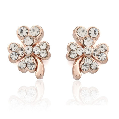 

Earring Alloy Fashion Lovely Pearls Elegant Style Cute Bight Clover GOLDEN