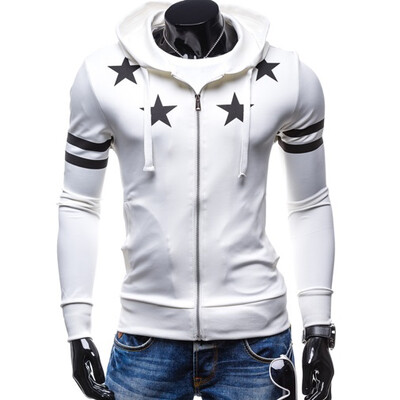 

Zogaa New Mens Hoodie Stars Printing Casual Slim