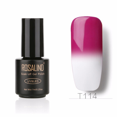 

ROSALIND Gel 1S Temperature Changing Nail Polish 7ml Soak off Nail Gel Polish Vernis Semi Permanent UV LED Glitter Nail Lacquer