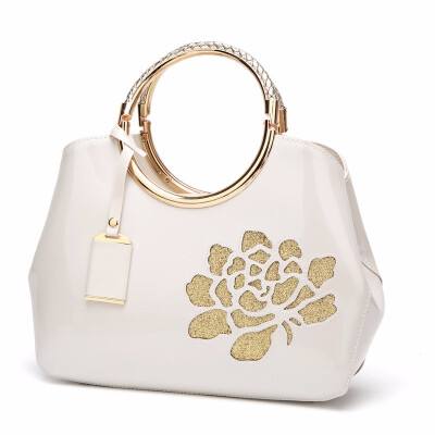 

CAROLING ANGEL Bright Solid Patent Leather Women Fashion Bags Ladies Simple Luxury Handbags Casual Shoulder Messenger Bags Totebag