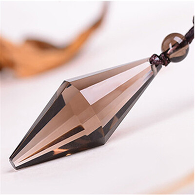 

Natural Stones Smoky Quartz Pendants Rope Necklace Brown Crystal Quartz Citrine Gemstone Energy Gift For Love Jewelry Point Star