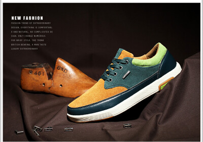 

PLAYBOY brand,Suede leisure,Mixed color,Lower-cut sports sneakers,Men's shoes