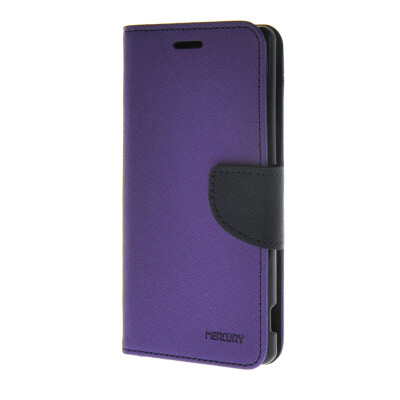 

MOONCASE Cross pattern Leather Flip Wallet Card Slot Stand Back Case Cover for Sony Xperia M4 Purple