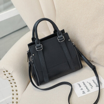 

CAROLING ANGEL PU Leather Women Handbag Vintage Tote Bag Panelled Stone Women Shoulder Bag Messenger Bag