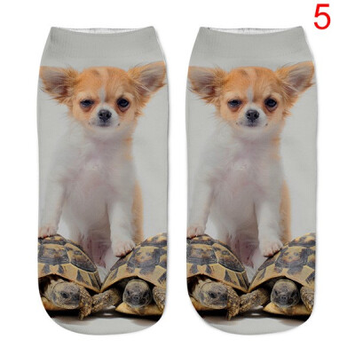 

3D Cartoon Animal Dog Printed Socks For Men Women Cute Unisex Ankle Socks