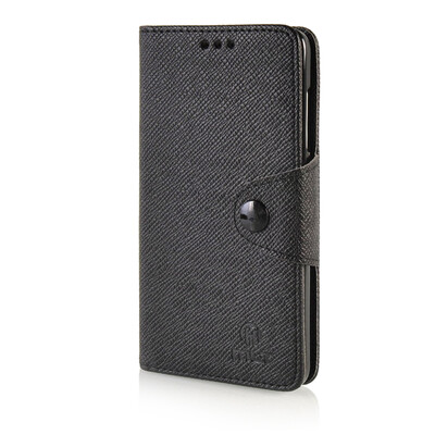 

MOONCASE Cross pattern Leather Side Flip Wallet Card Slot Pouch Stand Shell Back ЧЕХОЛ ДЛЯ Microsoft Lumia 535 Black