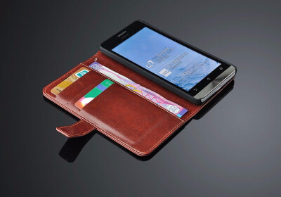 

For Asus Zenfone 2 Case Retro PU Leather Wallet Stand Strap Case+ Business Card Holder for ASUS Zenfone 2 Flip Case