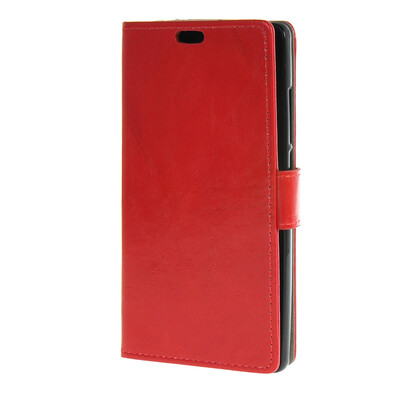 

MOONCASE чехол for 1+ OnePlus Two Кожаный бумажник флип Чехол карты с Kickstand Дело Чехол красный