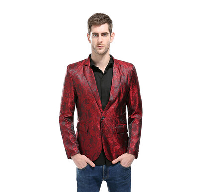 

New mens fashion palace style dark lines design Slim casual long sleeve suit jacket