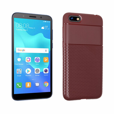 

Goowiiz Phone Case For Huawei Y5 2018Y5 Prime 20187 Play Fashion Triangular texture Soft Silicone Prevent falling
