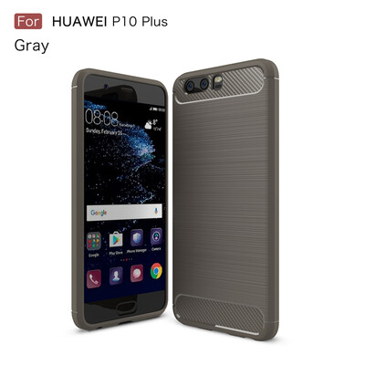 

Goowiiz Phone Case For Huawei P10P10 PlusP10 LiteNova Lite Fashion Slim Carbon Fiber TPU Soft Silicone