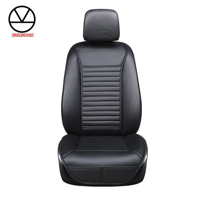 

Luxury PU Leather Car Seat Cushion Suit for Most Cars with slim Waistline Backrest 1PCS Black Car Seat Cover