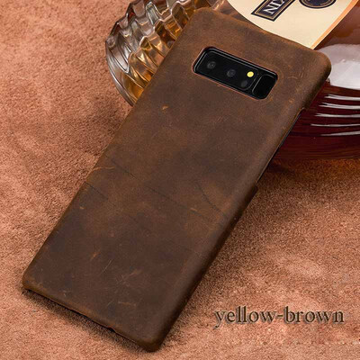 

LANGSIDI Genuine Leather Phone Case For Samsung Note 8 Case Vintage Crazy horse skin Back Cover