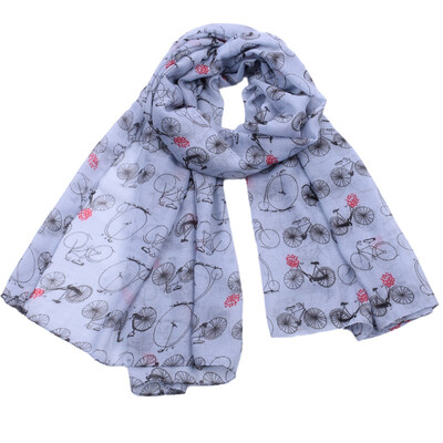 

JeouLy Vintage bike Print Women's Infinity Scarf Bicycle Loop Scarf Accessories, Бесплатная доставка