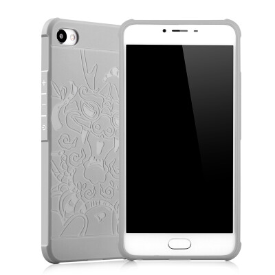 

Goowiiz Phone Case For Meizu MeiLan U10U20Max Carved Dragon Thin Matte soft Silicone Prevent falling