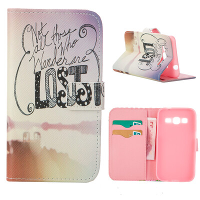 

MOONCASE Case for Samsung Galaxy Core Prime G360 Flip Leather Foldable Stand Feature Case Cover [Pattern series] /a03