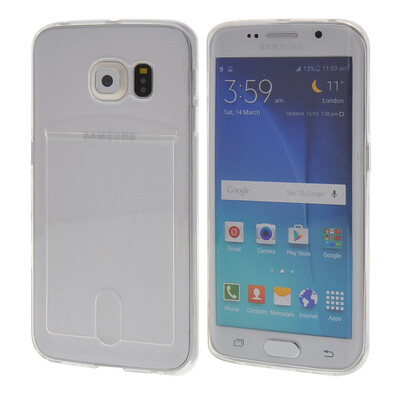 

MOONCASE чехол для Samsung Galaxy S6 Edge Flexible Soft Gel TPU Silicone Skin Slim Durable With Card Slot Cover Clear