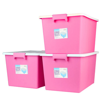 

Camellia 35L storage box finishing box scrub series 28011T 3 sticks rose red
