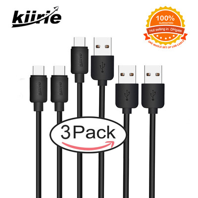 

3 Pak TYPE-C datakabel USB Hi-kwaliteit 5A Snelle Opladen 2x1 m 1x03 m zachte PVC 24 Maanden Garantie