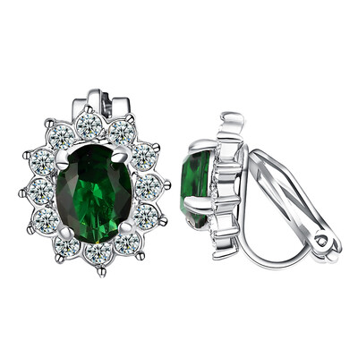 

Yoursfs Crystal Women Clip On Earrings Fashion Jewelry Unique Cocktail CZ Earrings Women Gift