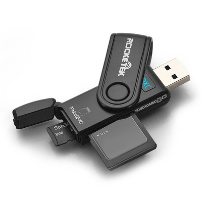 

Rocketek same time read 2 cards usb 30 multi 2 in 1 memory card reader adapter for SDTF micro SD computer laptop accessories