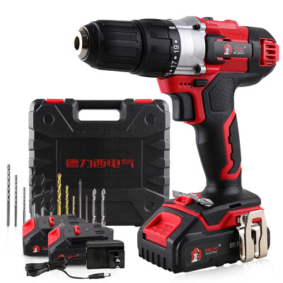 

DELIXI ELECTRIC electric drill home charging multi-function hand drill tool set electric screwdriver 20V two-speed lithium drill two electric one charge