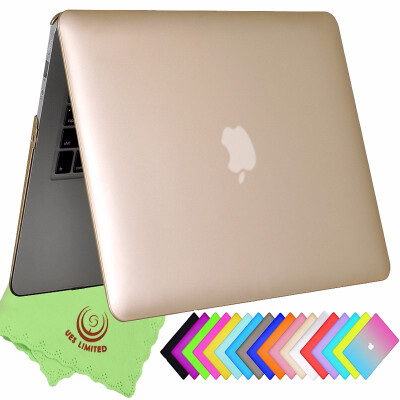 

UESWILL Luxury Gold Smooth Soft-Touch Rubber Coated Hard Shell Case Cover for MacBook Air 11" Model A1370A1465- Gold