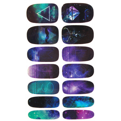 

Hot 14pcs Nail Art Water Transfer Decal Sticker bright Color Sheet
