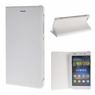 

MOONCASE Huawei Ascend P8 Lite ЧЕХОЛ ДЛЯ Premium PU Leather Pouch Flip White