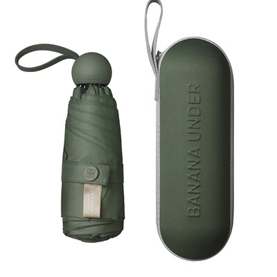 

BANANAUNDER CAPSULE capsule 40 series sun umbrella folding umbrella with umbrella female 50 off water&rain umbrella olive green