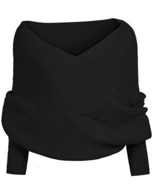 

Womens Winter Warm Soft Knitting Wool Sweater with Scarves